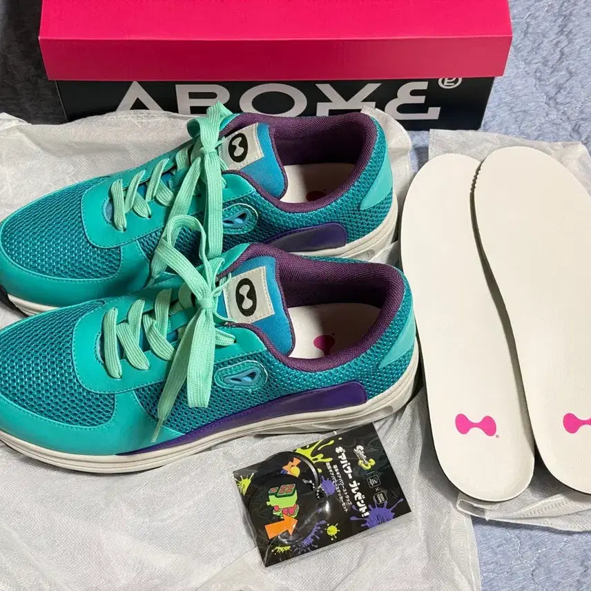 [BUNJANG] Arome Splatoon Cyan Sneakers XL Collaboration / 스플래툰 아로메 시안 스니커즈 XL 조조타운 콜라보