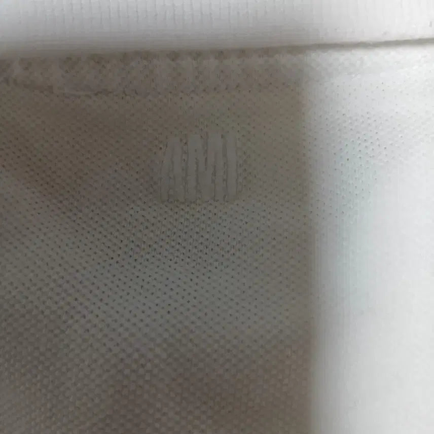 [BUNJANG] Ami Small Heart Collar T-Shirt (White) M / 아미 스몰하트 카라넥 반팔티 M