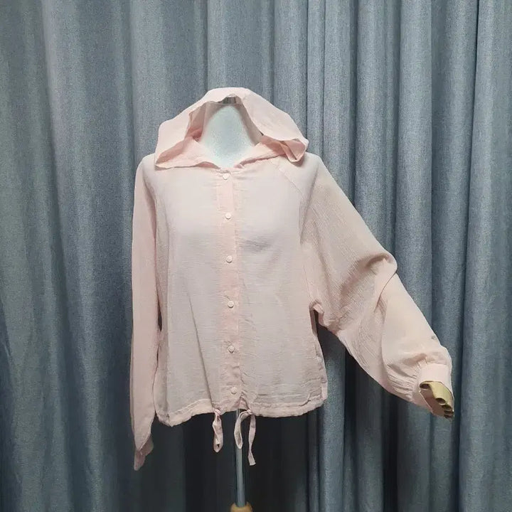 [BUNJANG] Pink Hoodie Shirt / 오버 핑크 후드남방