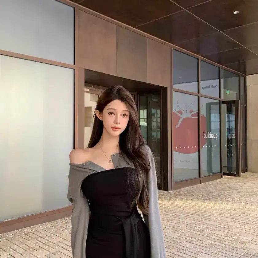 [BUNJANG] Layered Mini Dress / 레이어드 미니 원피스