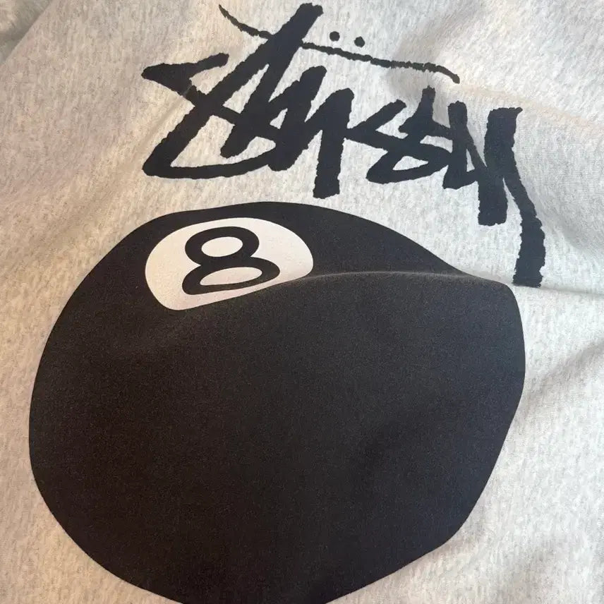 [BUNJANG] Stussy 8 Ball Hoodie Ash Heather Gray L / 스투시 8볼 후드집업 애쉬 헤더 그레이  L