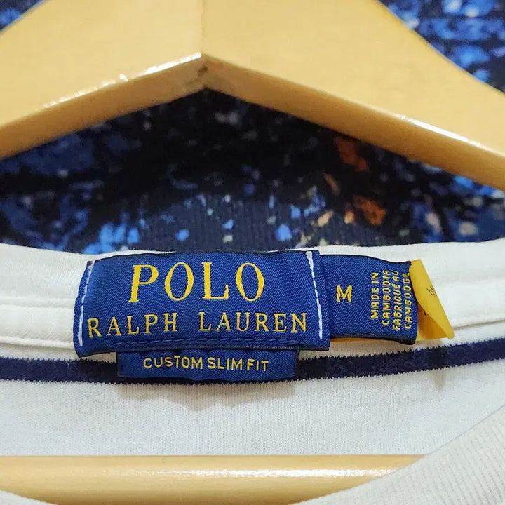 [BUNJANG] Ralph Lauren Custom Slim Fit Striped T-shirt / [POLO] 여성 랄프로렌 커스텀 슬리핏 스트라이프 반팔티 M