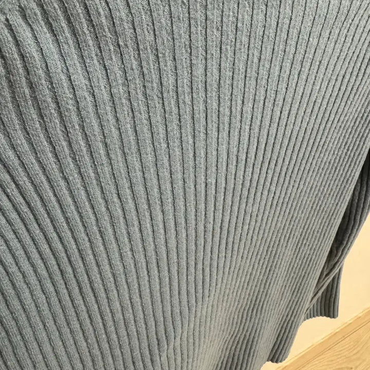 [BUNJANG] AURALEE Super Fine Wool Wide Rib Knit Sweater / [AURALEE] 오라리 슈퍼 파인 울 와이드 리브 니트 (블루그레이 /
