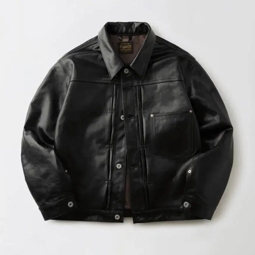 [SOLD OUT] (새상품)아웃스탠딩 티코어 카우하이드 자켓 블랙 L