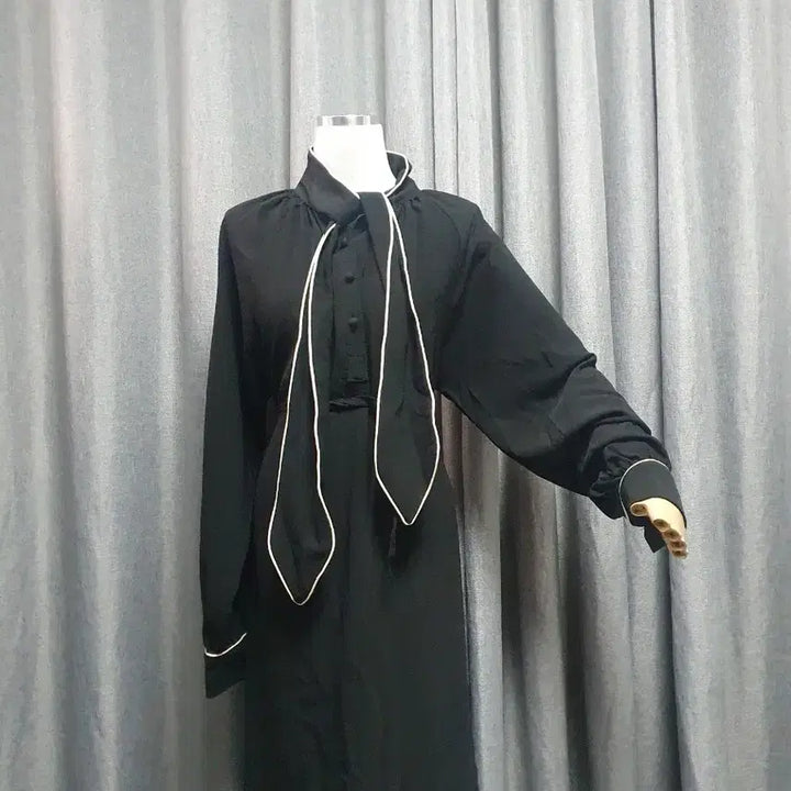 [BUNJANG] Black Maxi Dress / 타이 블랙 맥시원피스