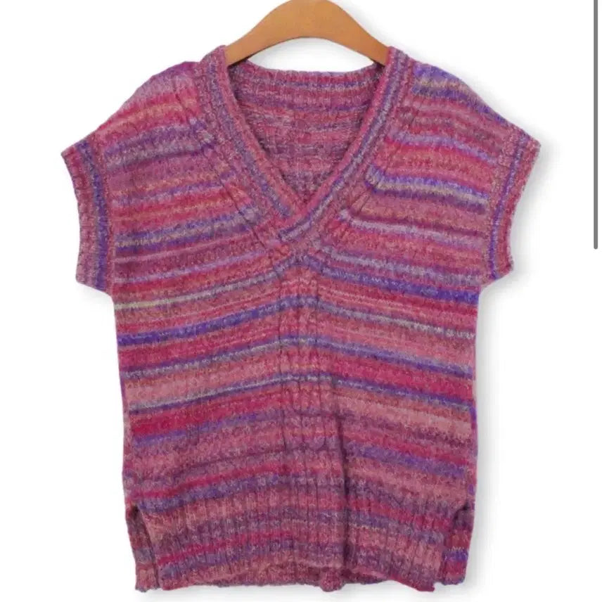 [BUNJANG] Scotch House Paisley Vest / 스카치하우스 페이즐리 조끼 + 핑크 배색 니트 베스트