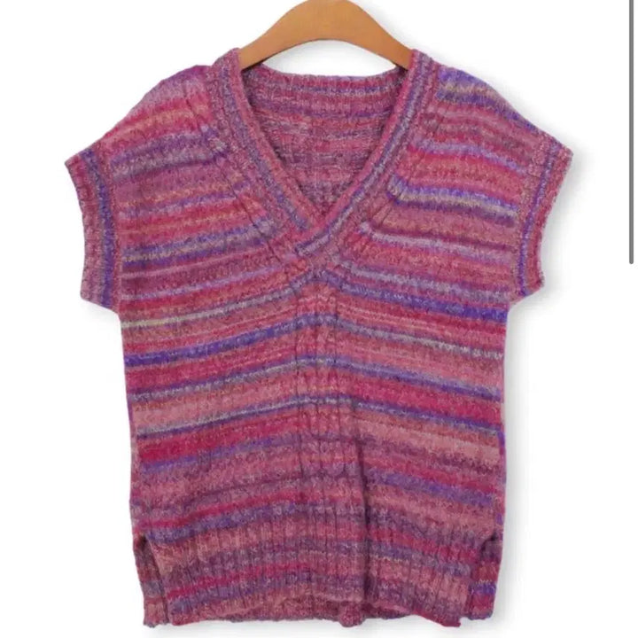 [BUNJANG] Scotch House Paisley Vest / 스카치하우스 페이즐리 조끼 + 핑크 배색 니트 베스트