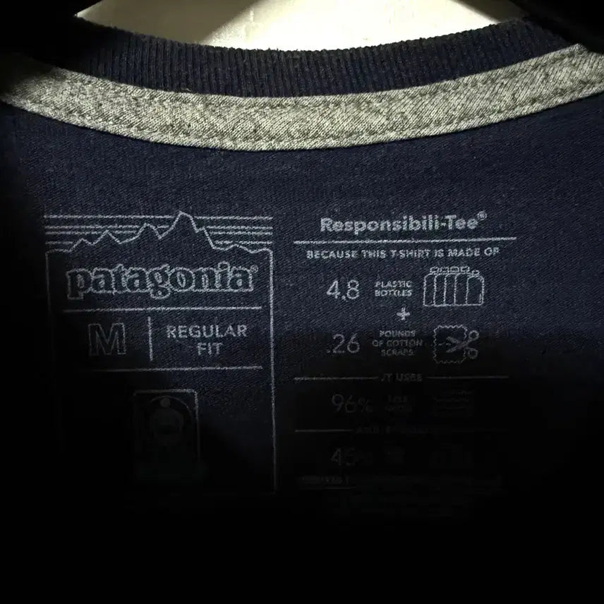 [BUNJANG] Patagonia Big Logo T-shirt Navy / [M,95]파타고니아 빅로고 반팔티 곤색