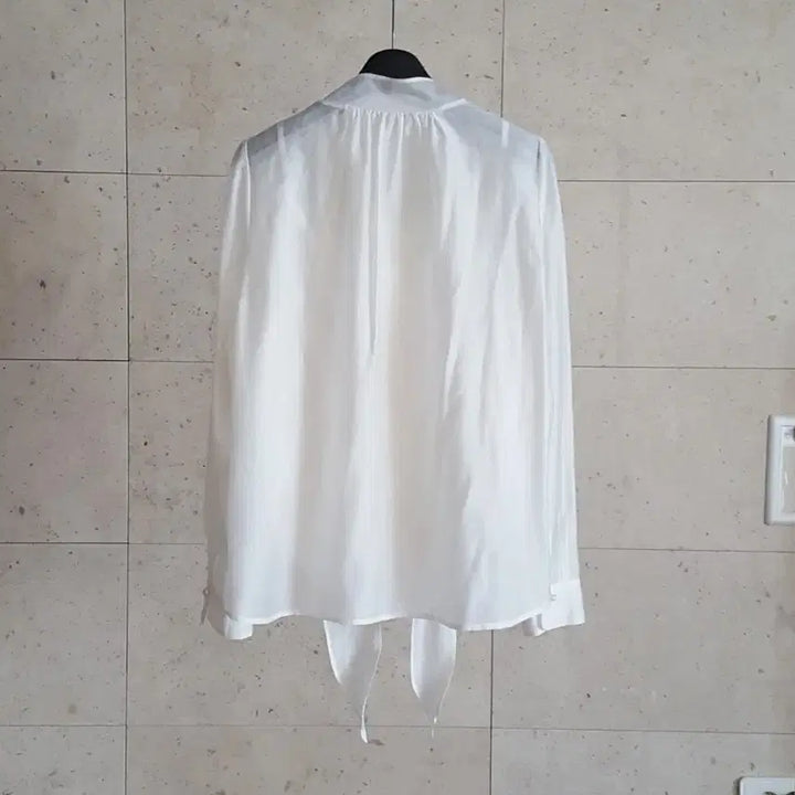 [SOLD OUT] 케네스레이디 리본타이 레이어드 블라우스 시스루 오간자