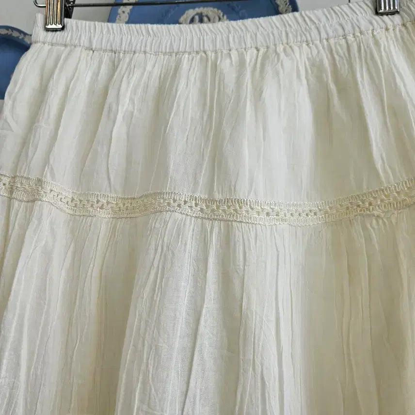 [BUNJANG] IORI Cotton Lace Ruffle Skirt / 코튼 레이스 캉캉 스커트