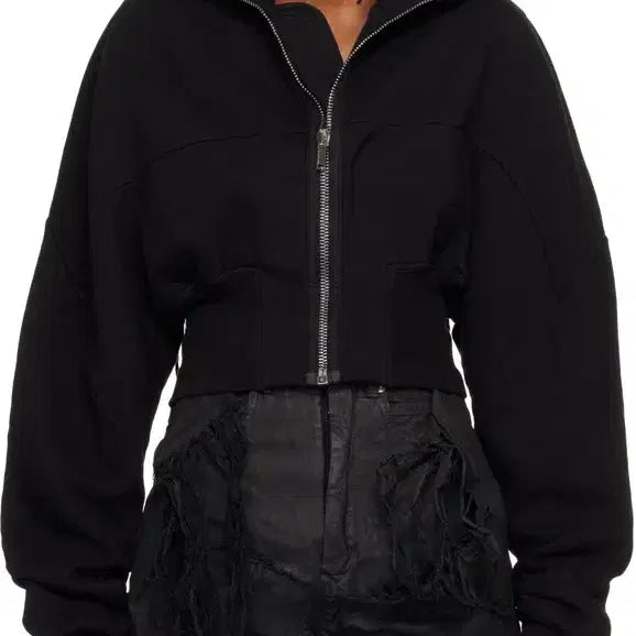[BUNJANG] Rick Owens Cropped Hoodie / 릭오웬스 크롭 후드집업