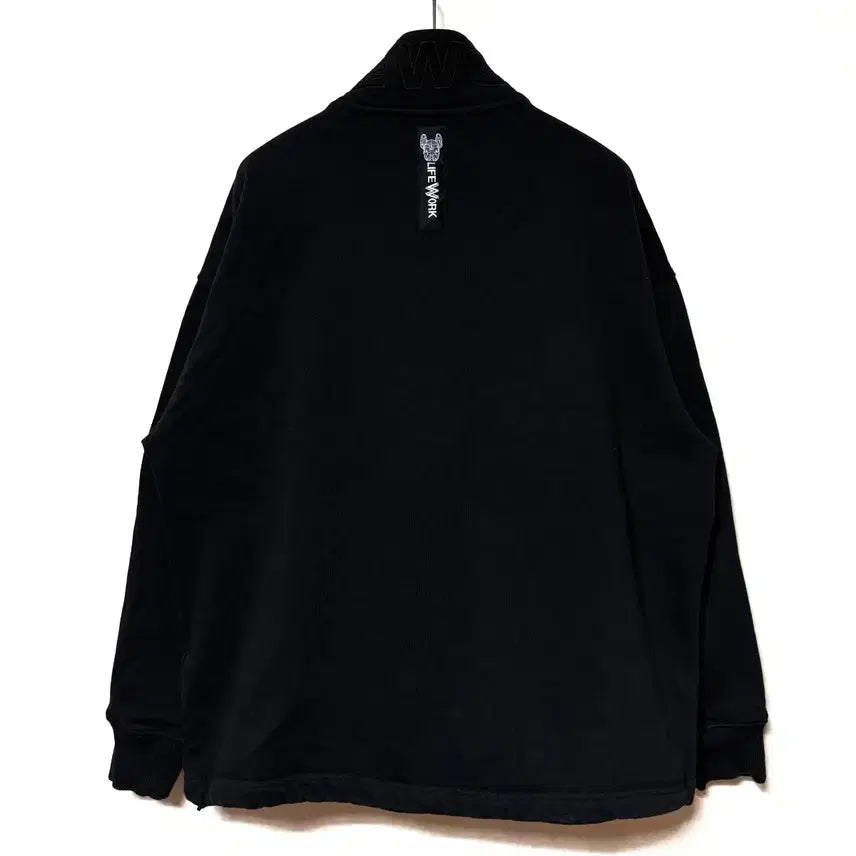 [BUNJANG] Life Work Half-Zip String Long Sleeve T-shirt / [M,95]라이프워크 반집업 스트링 긴팔티 하프넥 오버핏