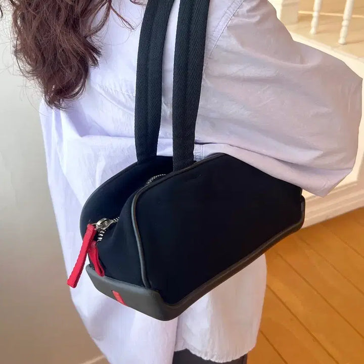 [BUNJANG] Prada Sport Black Nylon Boston Shoulder Bag / 프라다 스포츠 블랙 나일론 보스톤 숄더백