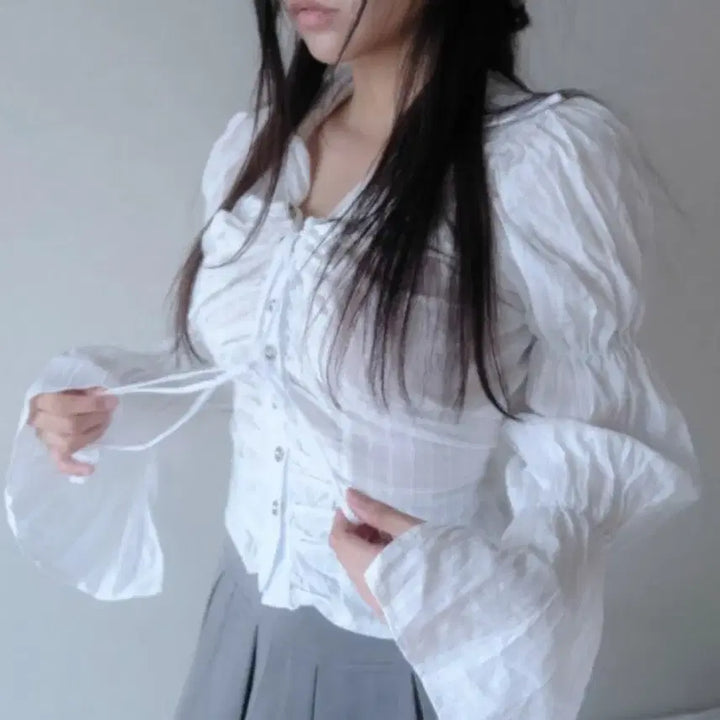 [BUNJANG] Swimcity Emilia Top Blouse / Swimcity 스윔시티 에밀리아 탑 블라우스 Emilia top