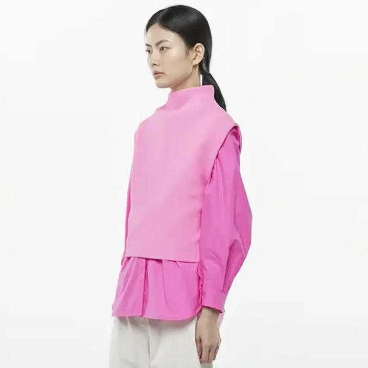 [BUNJANG] AMOMENTO Mock Neck Ribbed Top / 아모멘토(AMOMENTO) 모크넥 립 탑 55-66 새상품