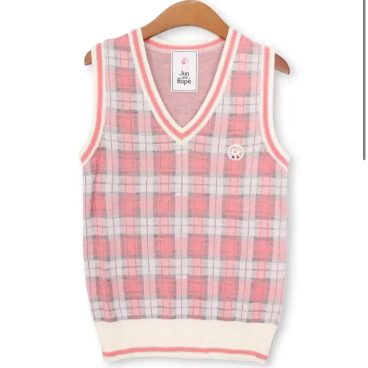 [BUNJANG] WEGO Houndstooth &amp; Jun and Rope Check Knit Vest Set / WEGO 하운드투스 크롭 니트 베스트 + Jun and Rope 체크 니