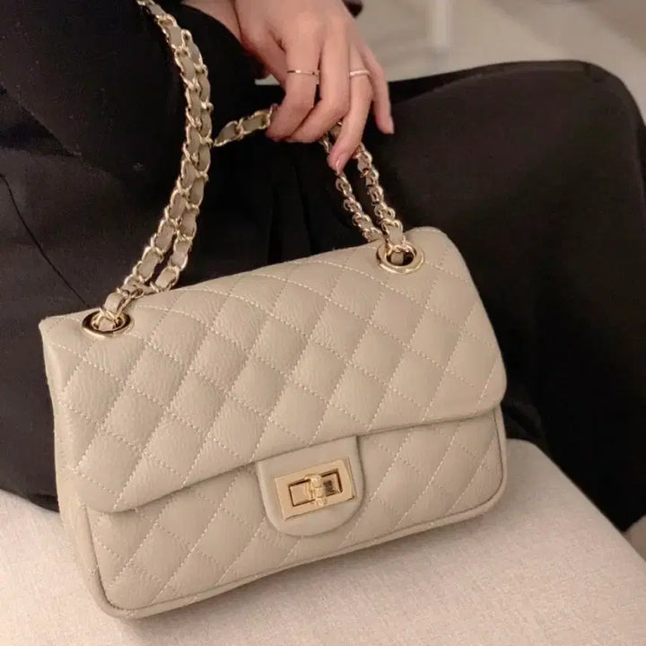 [BUNJANG] Metier Hart Quilted Chain Bag / Metier Hart 퀼팅 체인백 (블랙/아이보리)새상품