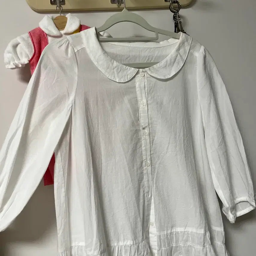 [BUNJANG] Earth Music Red Label Vintage Lace Blouse / 어스뮤직 레드라벨 블라우스 홍콩블라우스 빈티지 블라우스