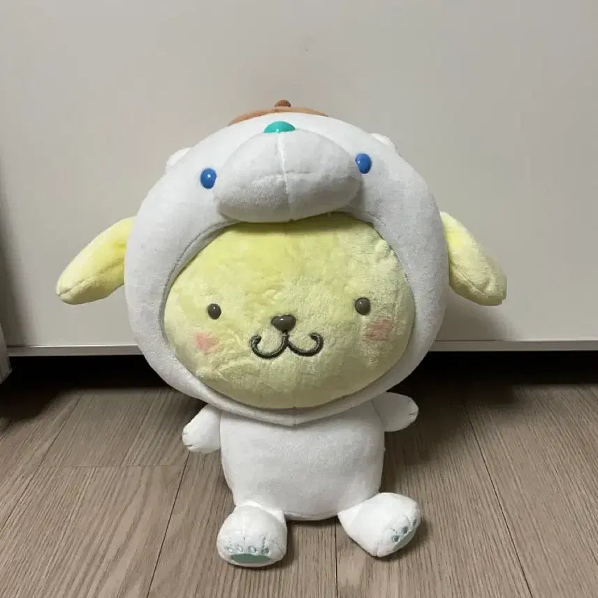[BUNJANG] Sanrio Pompompurin Polar Bear Ice Plush Doll / 폼폼푸린 인형 북극곰 얼음