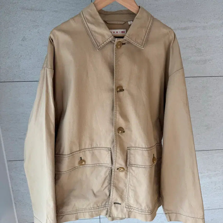 [BUNJANG] Uniqlo x MARNI Beige Utility Jacket L / 유니클로 X 마르니 베이지 유틸리티 자켓 L