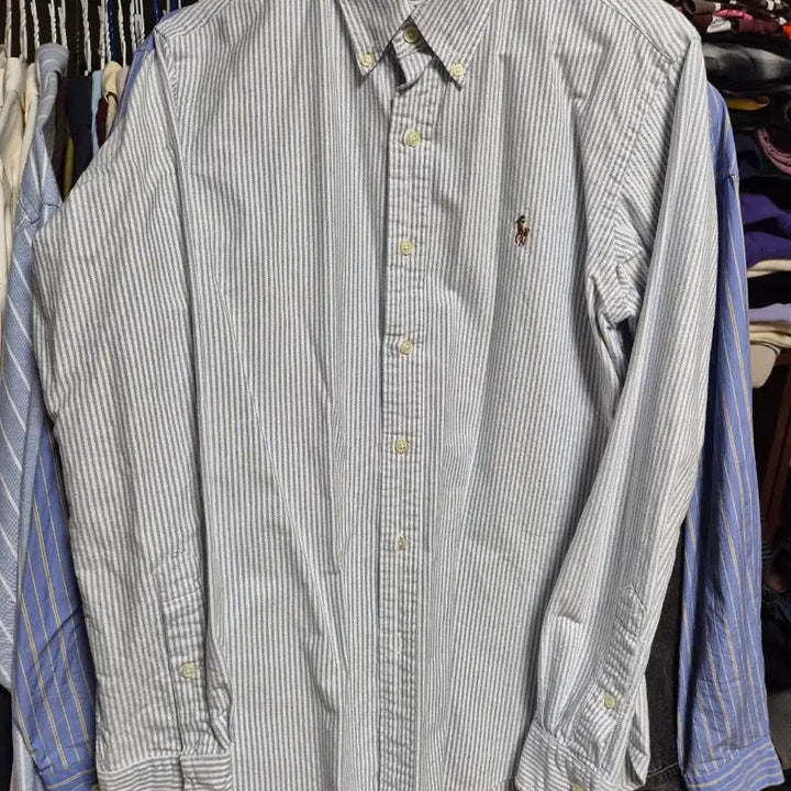 [BUNJANG] Ralph Lauren Custom Fit Striped Shirt / 랄프로렌 커스텀핏 스트라이프 셔츠 S/P 정품