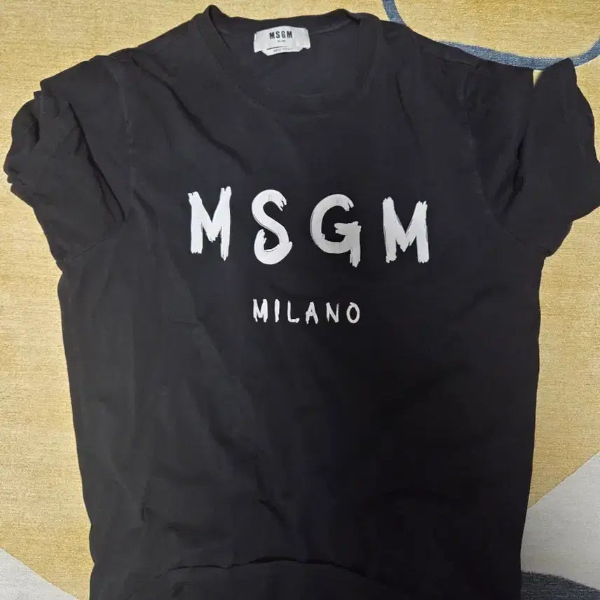 [BUNJANG] MSGM Logo Black Short Sleeve T-shirt / MSGM 블랙 로고 반팔 티셔츠
