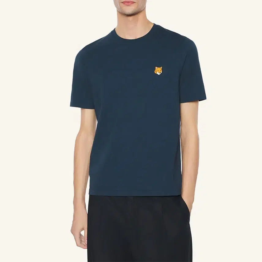 [BUNJANG] Maison Kitsune Fox Head Regular Short Sleeve T-shirt Classic Navy [M] / 26SS 메종키츠네 폭스 헤드 레귤러 반팔 티셔츠 클래식 네이비 [M]