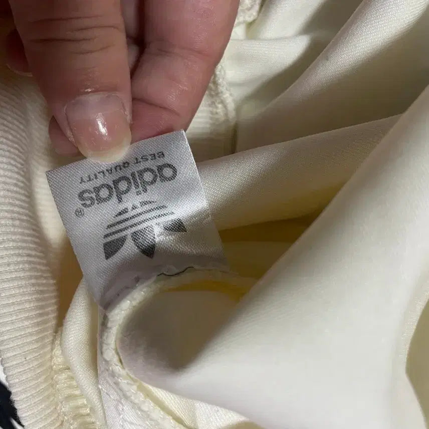 [BUNJANG] Adidas White Black Track Top Zip Jacket / 아디다스 화이트 블랙 트랙탑 져지 집업 자켓 대장