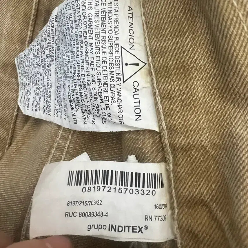 [BUNJANG] ZARA TRF Baggy Low-Rise Jeans - Beige/Tan (Size 32) / 자라 TRF 배기 로우라이즈 진 베이지 탄 32사이즈 27이상추천