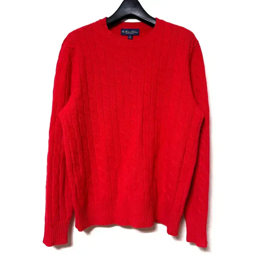 [BUNJANG] Brooks Brothers Lambswool Cable Knit Sweater / [M,95]브룩스브라더스 램스울 니트 스웨터 레드