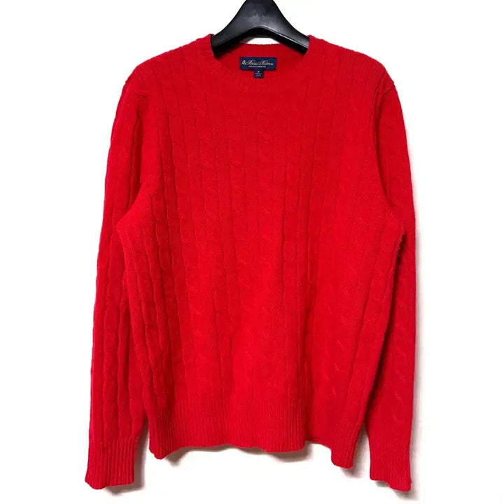 [BUNJANG] Brooks Brothers Lambswool Cable Knit Sweater / [M,95]브룩스브라더스 램스울 니트 스웨터 레드