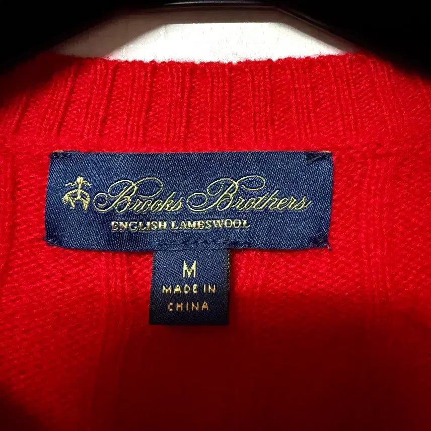 [BUNJANG] Brooks Brothers Lambswool Cable Knit Sweater / [M,95]브룩스브라더스 램스울 니트 스웨터 레드