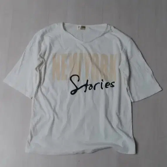 [BUNJANG] New York Stories White T-shirt / 반팔티
