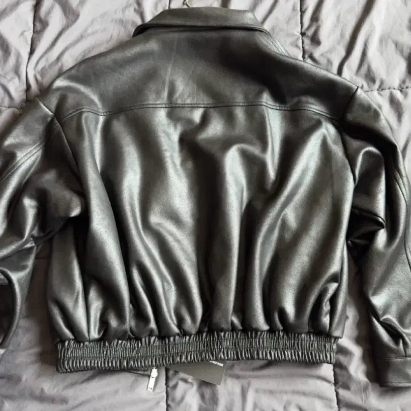 [BUNJANG] Black Leather Jacket / 블랙 레더 자켓