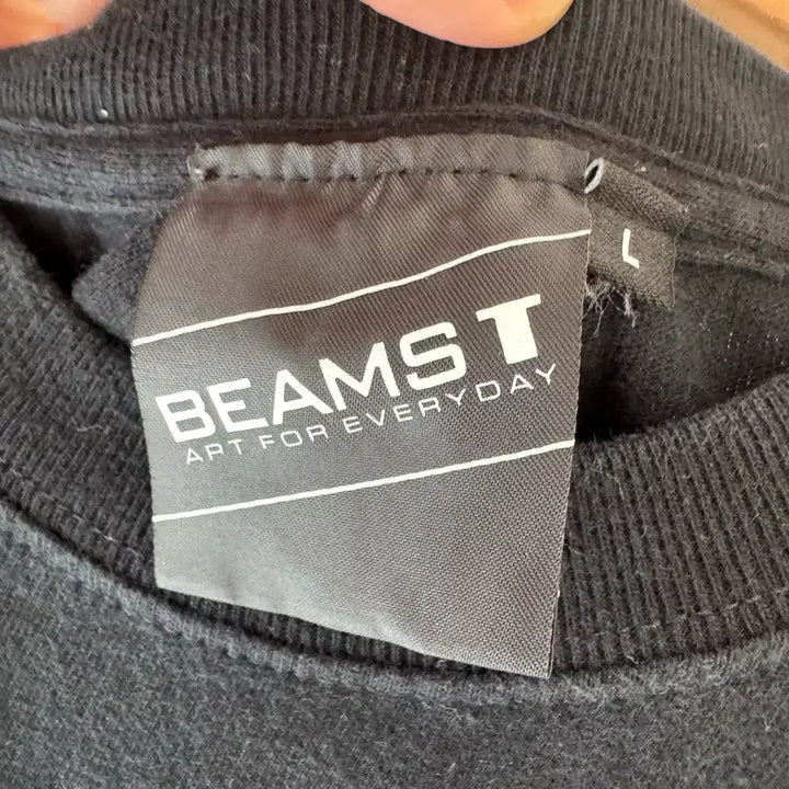 [BUNJANG] BEAMS T Black Logo Short Sleeve T-shirt / 빔즈 BEAMS T 블랙 로고 반팔티 L
