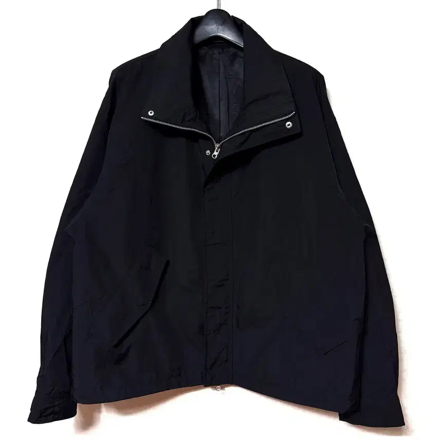 [SOLD OUT] [L,100]드로우핏 에센셜 윈드브레이커 우븐 집업 자켓 블랙