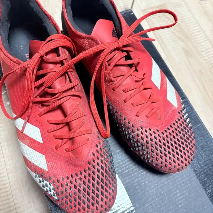 [BUNJANG] Adidas Predator 20.2 Red Black Soccer Cleats / 아디다스 프레데터 20.2 레드블랙 축구화 풋살화 [275] 판매