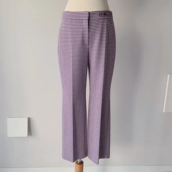 [BUNJANG] MINE Purple Check Pants / 26 마인 MINE 퍼플 체크 바지