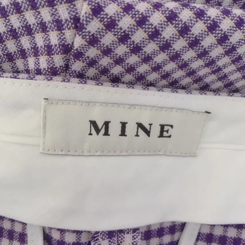 [BUNJANG] MINE Purple Check Pants / 26 마인 MINE 퍼플 체크 바지