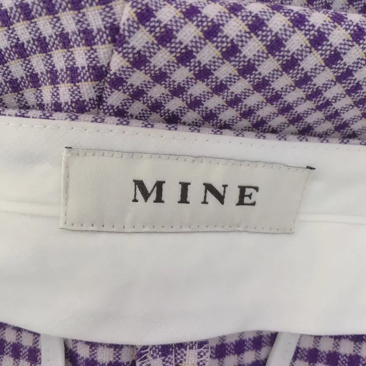 [BUNJANG] MINE Purple Check Pants / 26 마인 MINE 퍼플 체크 바지