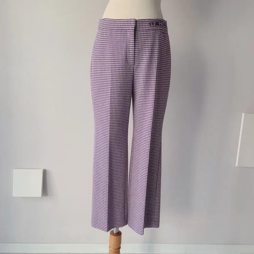 [BUNJANG] MINE Purple Check Pants / 26 마인 MINE 퍼플 체크 바지