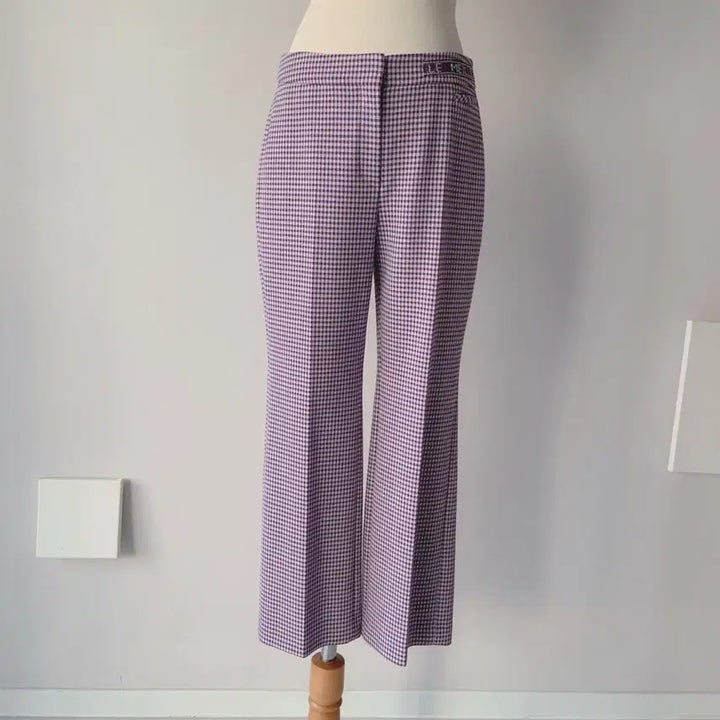[BUNJANG] MINE Purple Check Pants / 26 마인 MINE 퍼플 체크 바지