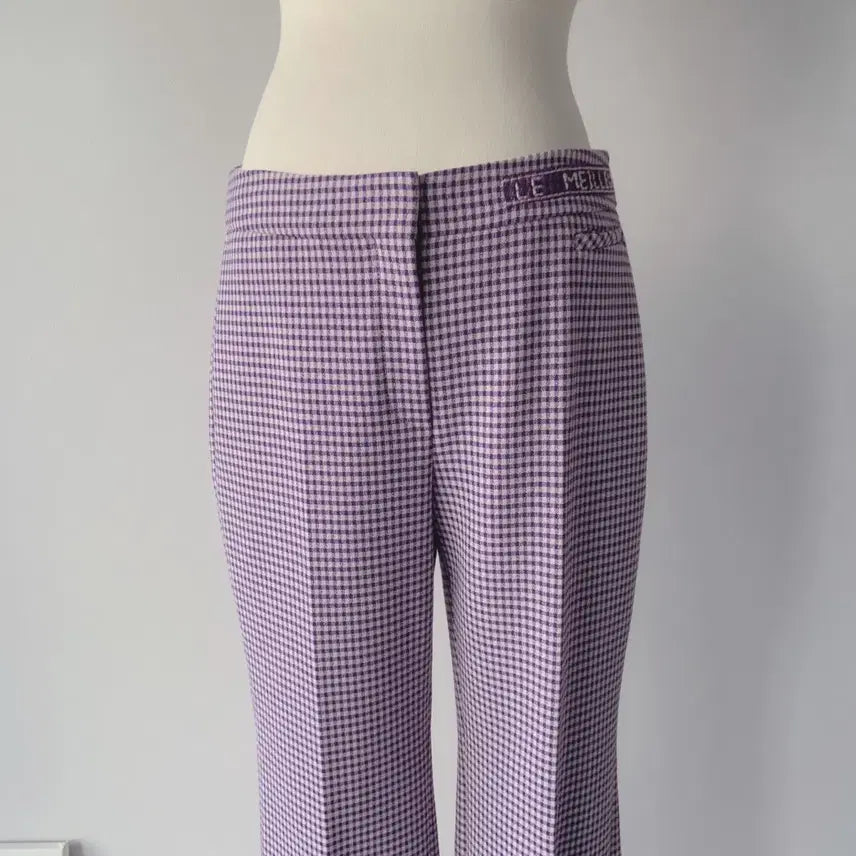 [BUNJANG] MINE Purple Check Pants / 26 마인 MINE 퍼플 체크 바지