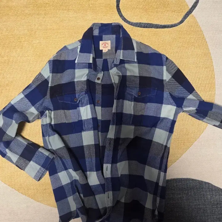 [BUNJANG] Brooks Brothers Blue Checkered Shirt / 브룩스 브라더스 블루 체크 셔츠