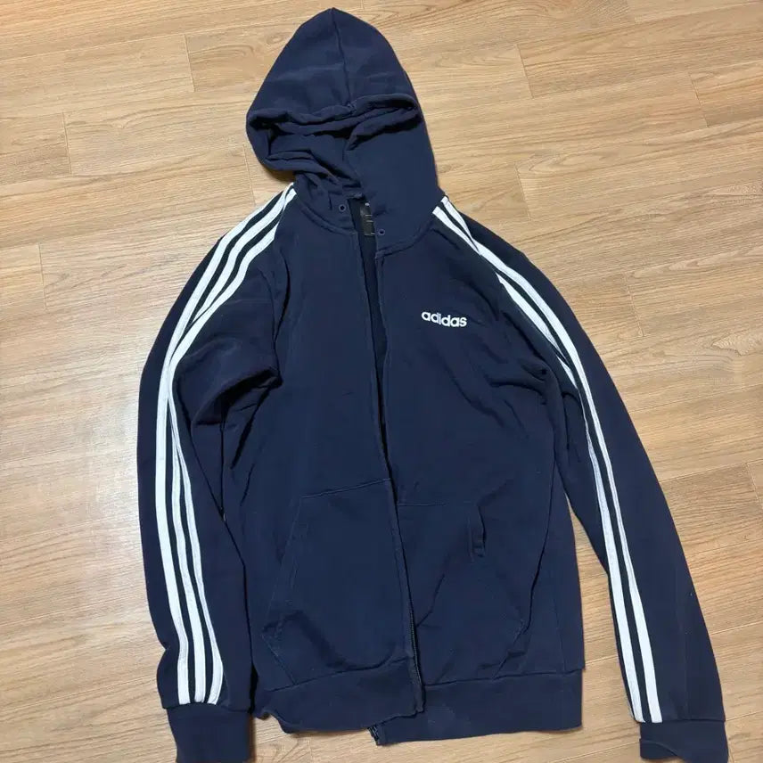 [BUNJANG] Adidas Tri-Stripe Hoodie M / 아디다스 삼선 후드집업 M