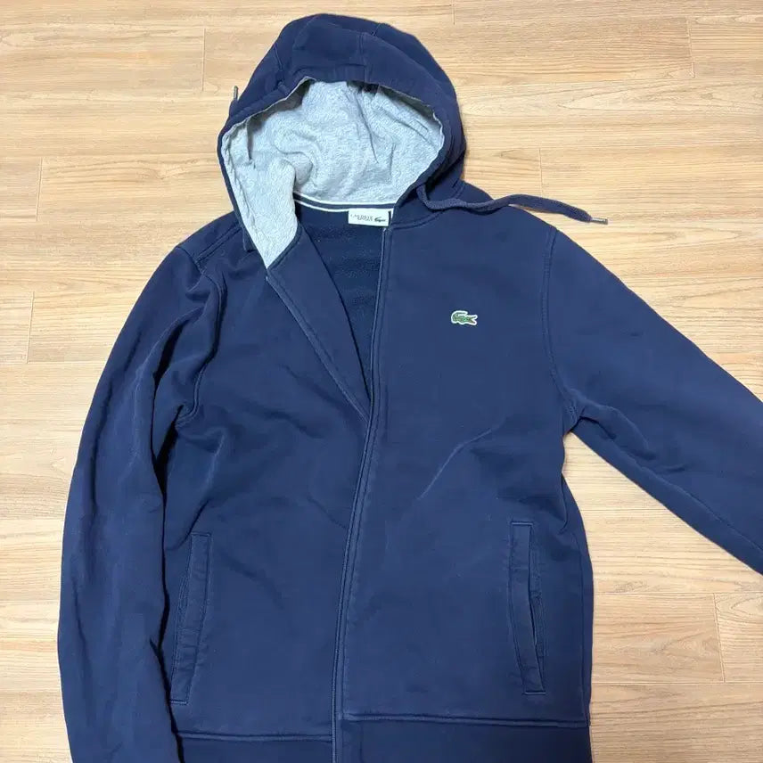 [BUNJANG] Lacoste Navy Hoodie Zip-up / 라코스테 네이비 후드 집업