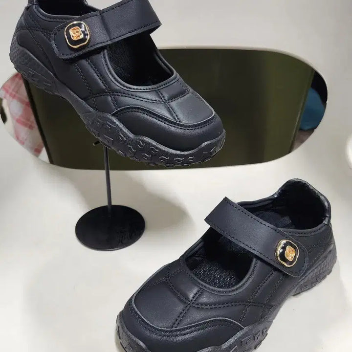 [BUNJANG] Comfortable Velcro Mary Jane Shoes / 완전편한 데일리슈즈! 벨크로 메리제인 컴포트 쿠션단화 블랙&amp;아이보리