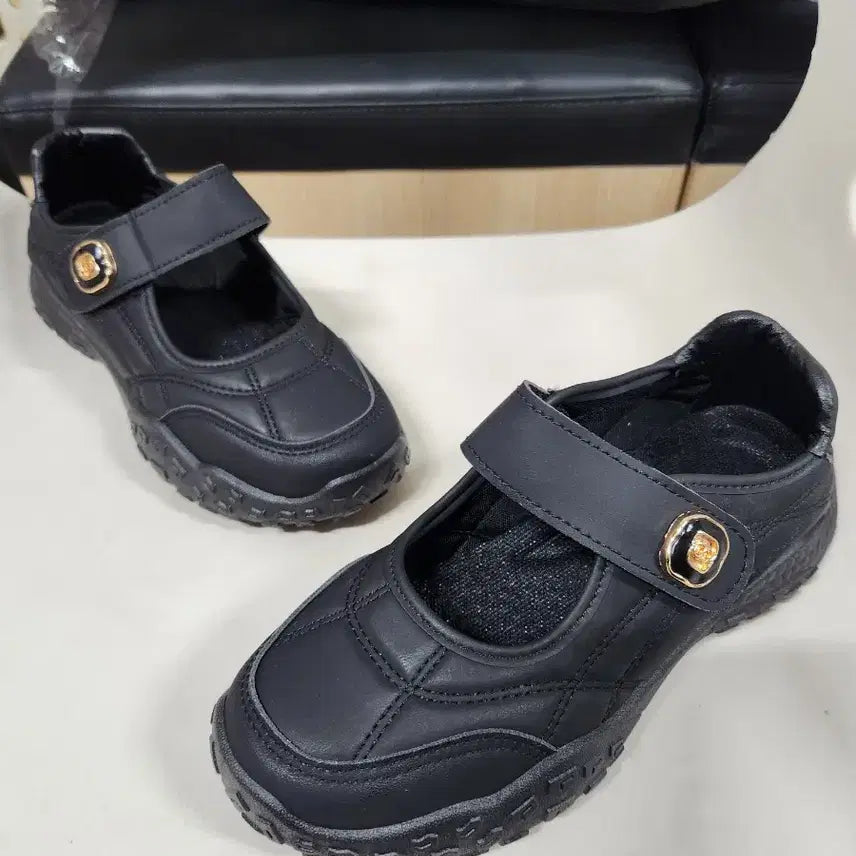 [BUNJANG] Comfortable Velcro Mary Jane Shoes / 완전편한 데일리슈즈! 벨크로 메리제인 컴포트 쿠션단화 블랙&amp;아이보리