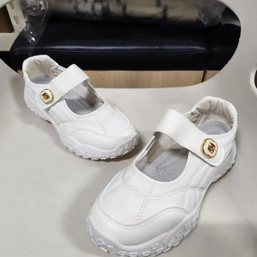 [BUNJANG] Comfortable Velcro Mary Jane Shoes / 완전편한 데일리슈즈! 벨크로 메리제인 컴포트 쿠션단화 블랙&amp;아이보리