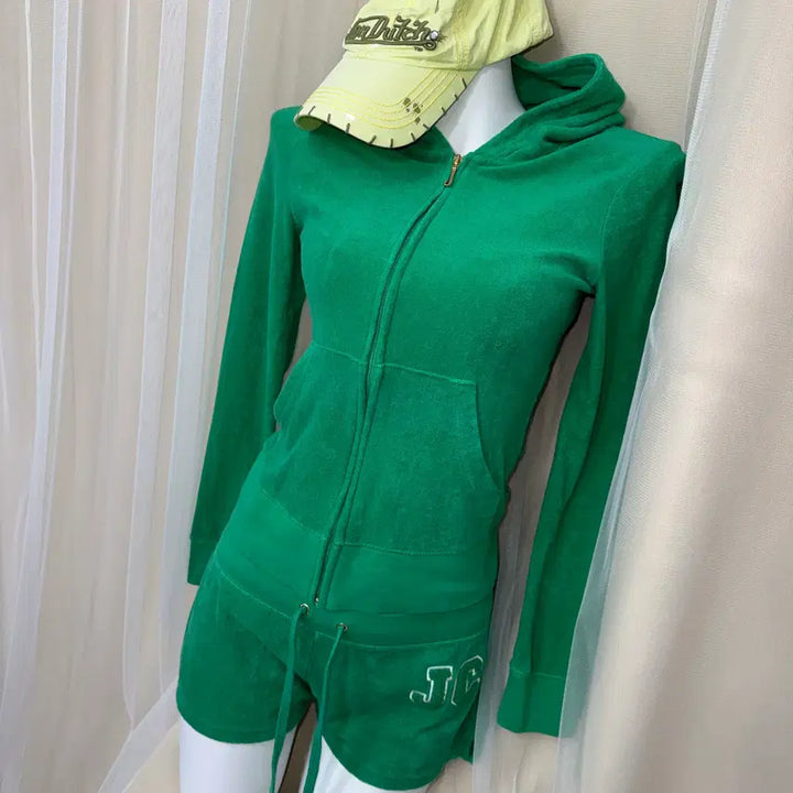 [BUNJANG] Juicy Couture Sequin Apple Green Velour Set / S Juicy Couture 스팽글 애플그린 셋업